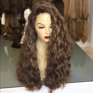 Custom Human Hair Brown/Blonde Lace Frontal Wig